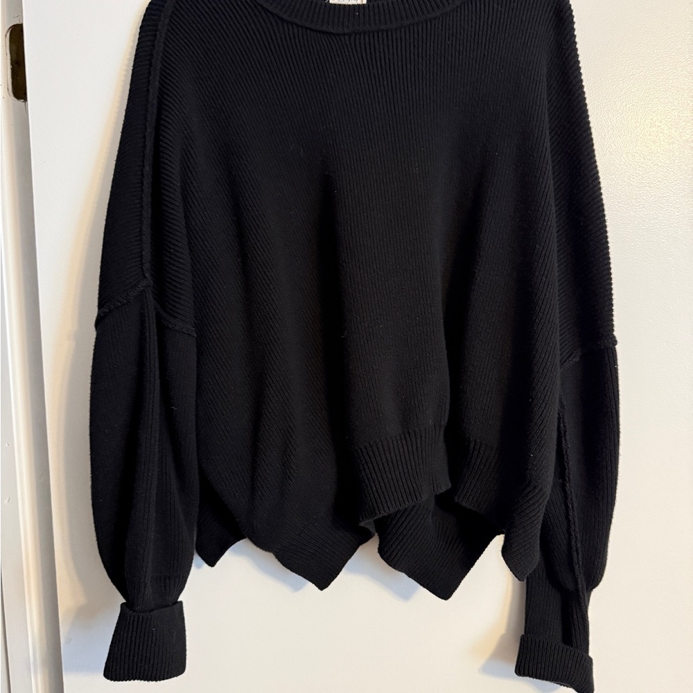 Shop the Mint Black Ribbed Sweater